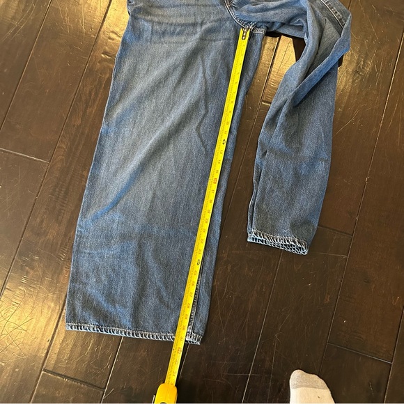 Wide Leg  Jeans in Medium Blue with functional drawstring - Women's size 12 - Picture 10 of 10